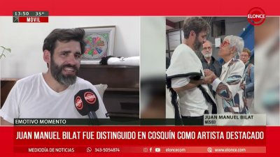 Juan Manuel Bilat fue distinguido en Cosqu&iacute;n como artista destacado